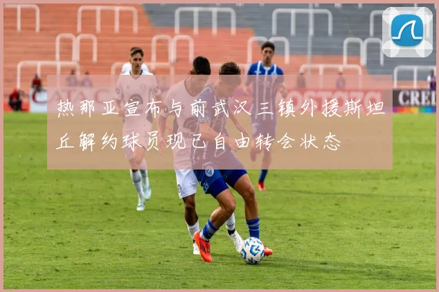 热那亚宣布与前武汉三镇外援斯坦丘解约球员现已自由转会状态