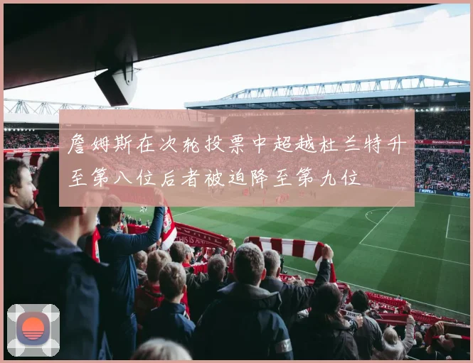 詹姆斯在次轮投票中超越杜兰特升至第八位后者被迫降至第九位
